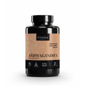 Ashwagandha Etheris 10% withanólidos en cápsulas, suplemento adaptógeno para el bienestar emocional